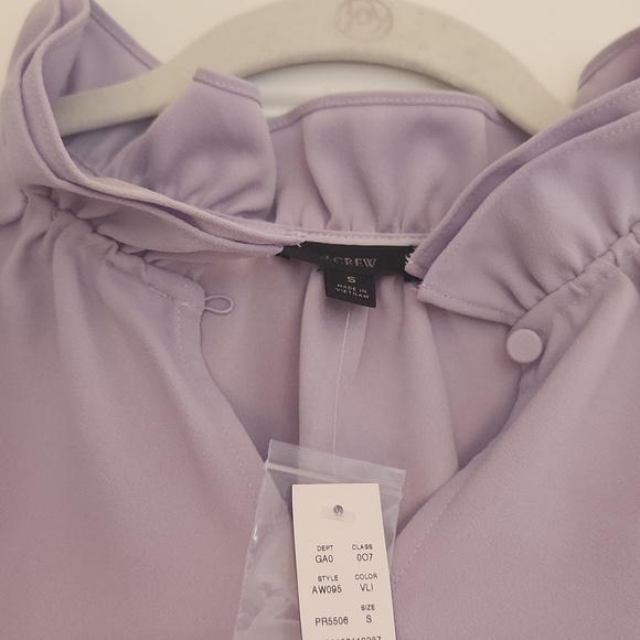 J.Crew Lilac Ruffle Blouse - NWT - Picture 3 of 4